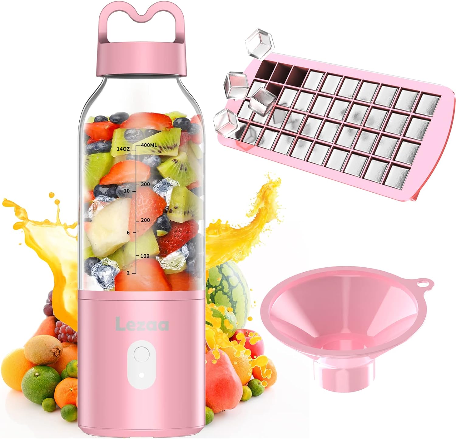 230816043903557_1 Portable Blender, Blender for Shakes and Smoothies, Personal Blender, USB Rechargeable 14 Oz Mini Blender With for Traveling, Outdoor, Gym, Office - Image 1